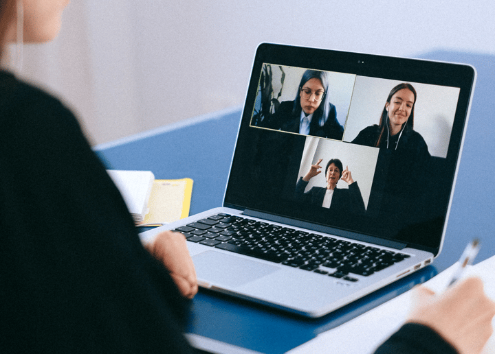 People on a video call
