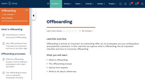 Offboarding learnlist