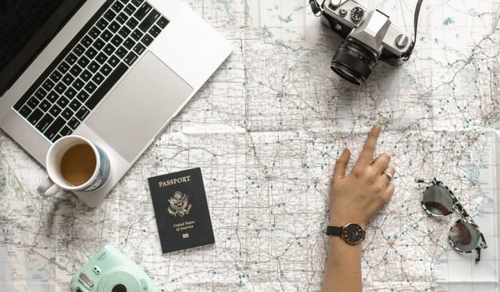 Person planning for holiday