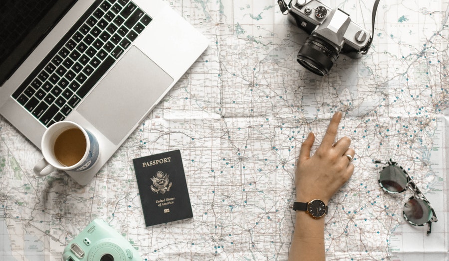 Person planning for holiday